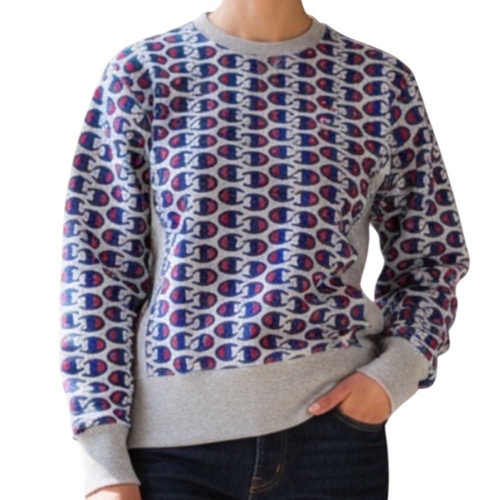 Champion All Over Logo Crewneck Sweatshirt